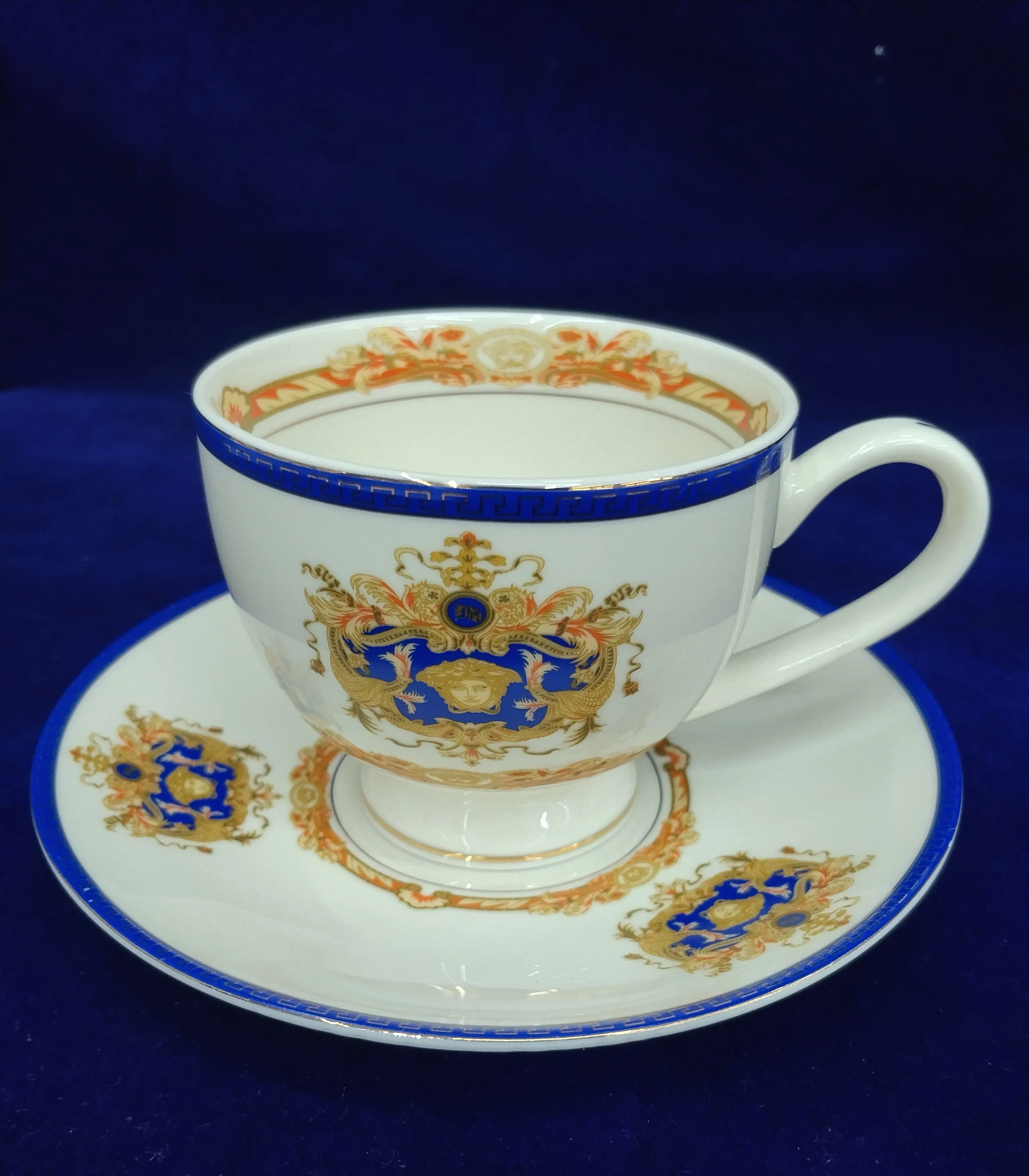 Ornate Teacup and Saucer view 2