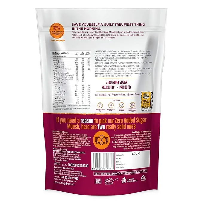Yoga Bar Super Muesli No Added or Hidden Sugar 400 g view 2