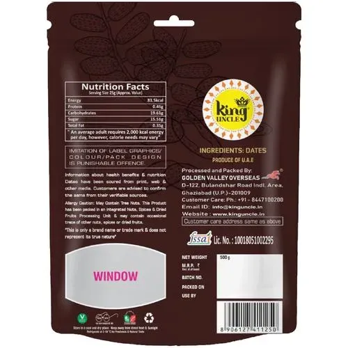 King Uncle Premium Zahidi Dates 500 g view 2
