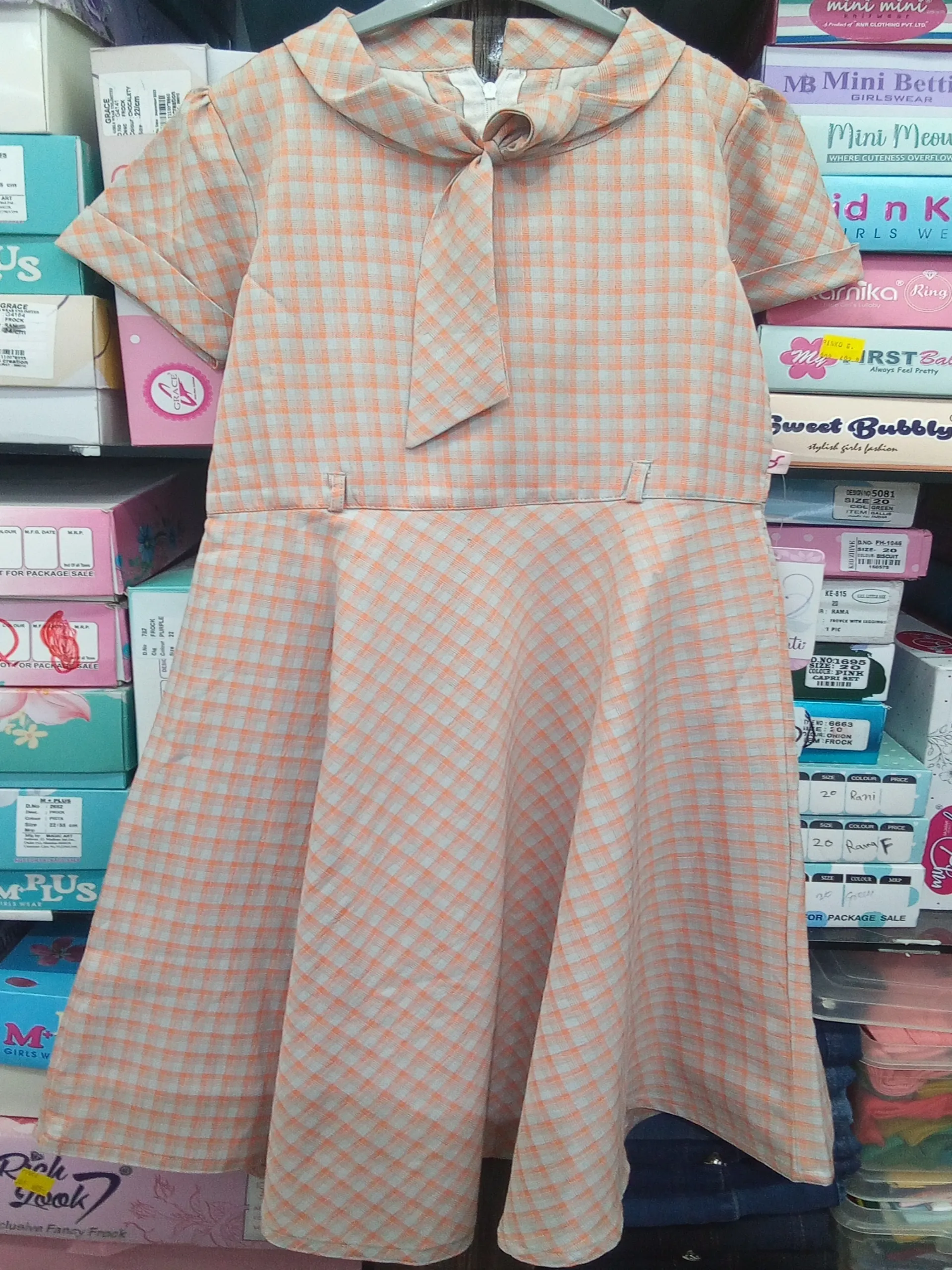 Girls Cotton Frock Ft view 3