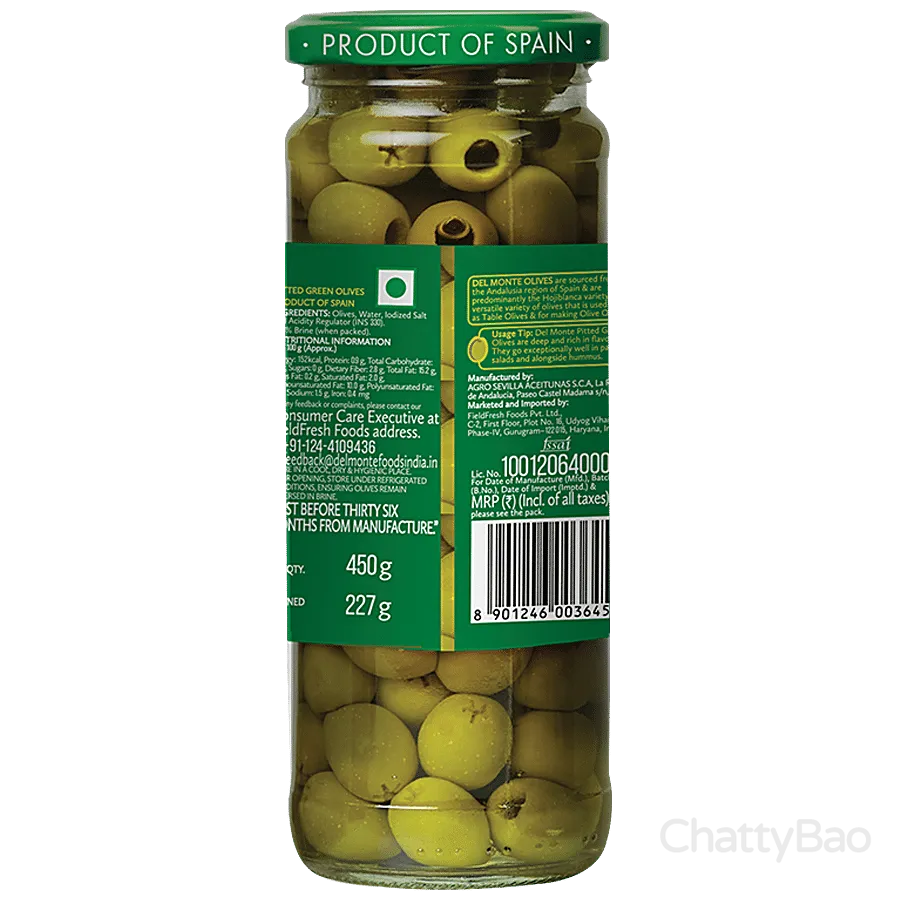 Del Monte Pitted Green Olives 450 g view 2