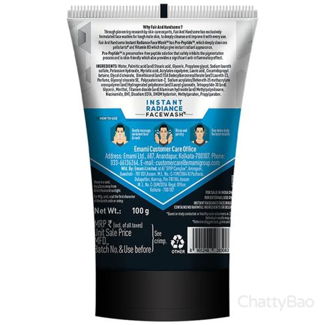 Fair And Handsome Instant Radiance Face Wash 100 g view 2
