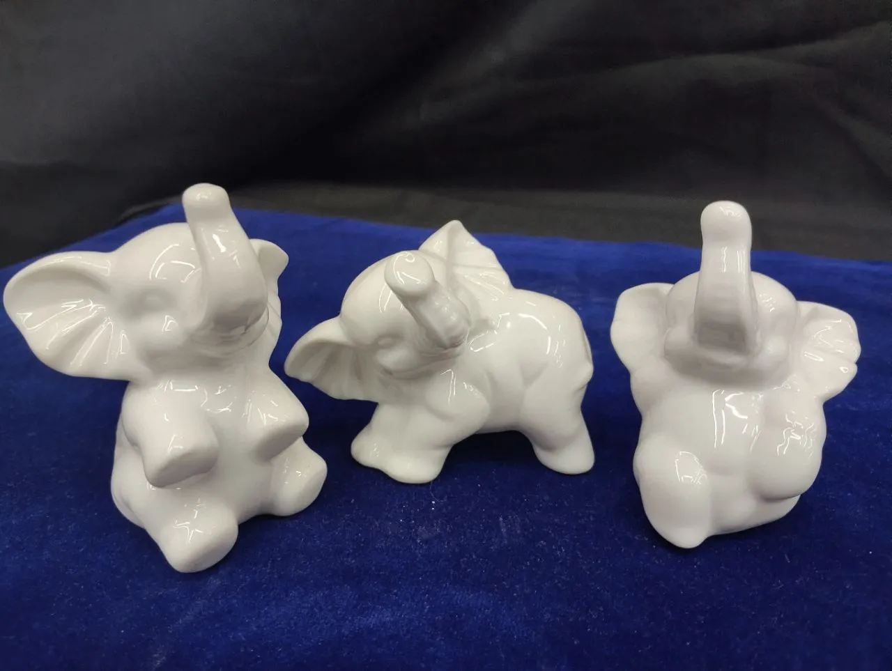 Ceramic Elephant Figurines view 2