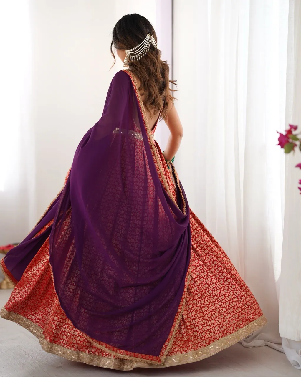 ‘Zarisha’ Anarkali - Red view 4
