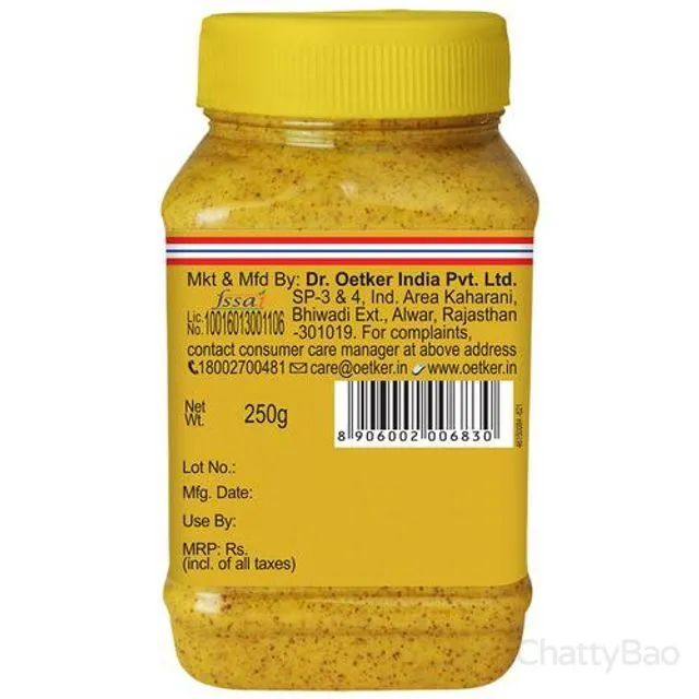 Dr. Oetker FunFoods Traditional English Mustard 250 g view 2