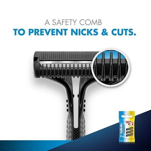 Gillette Guard Shaving Razor Blade Cartridges 3 Pieces view 2