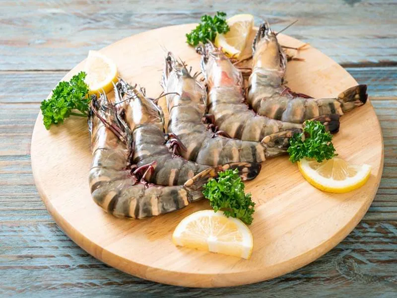 Raw Tiger Prawns view 2