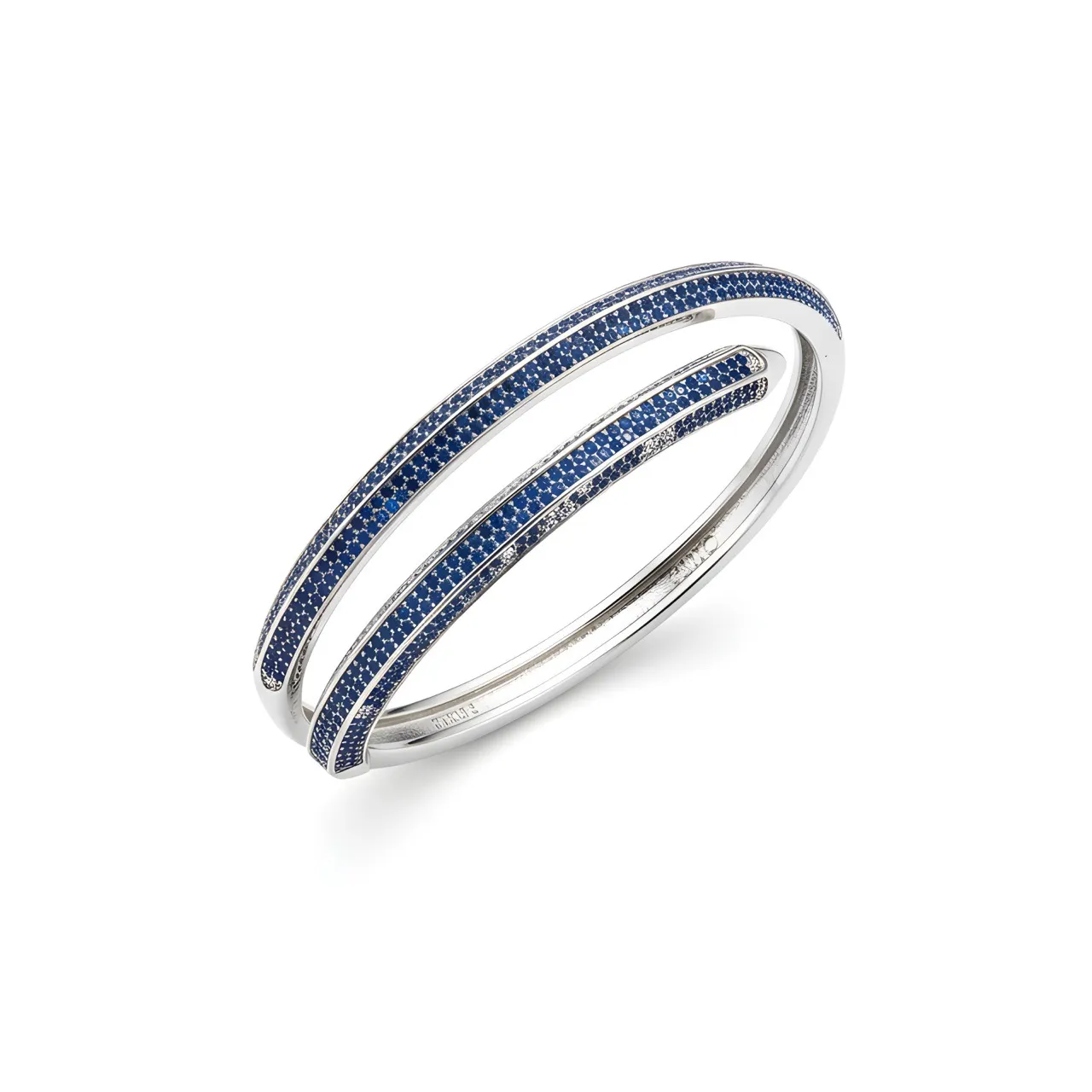 Sapphire Studded Silver Bracelet view 2