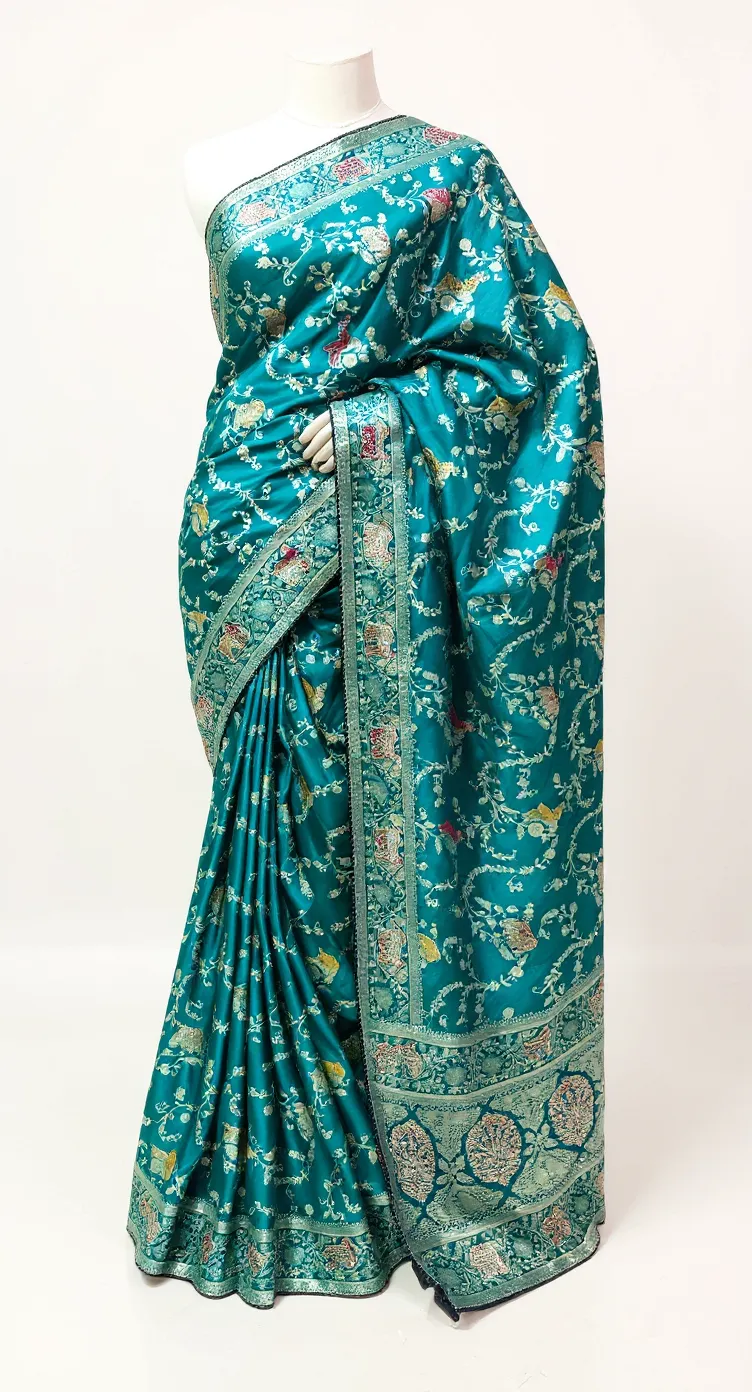 Embroidered Silk Saree view 2