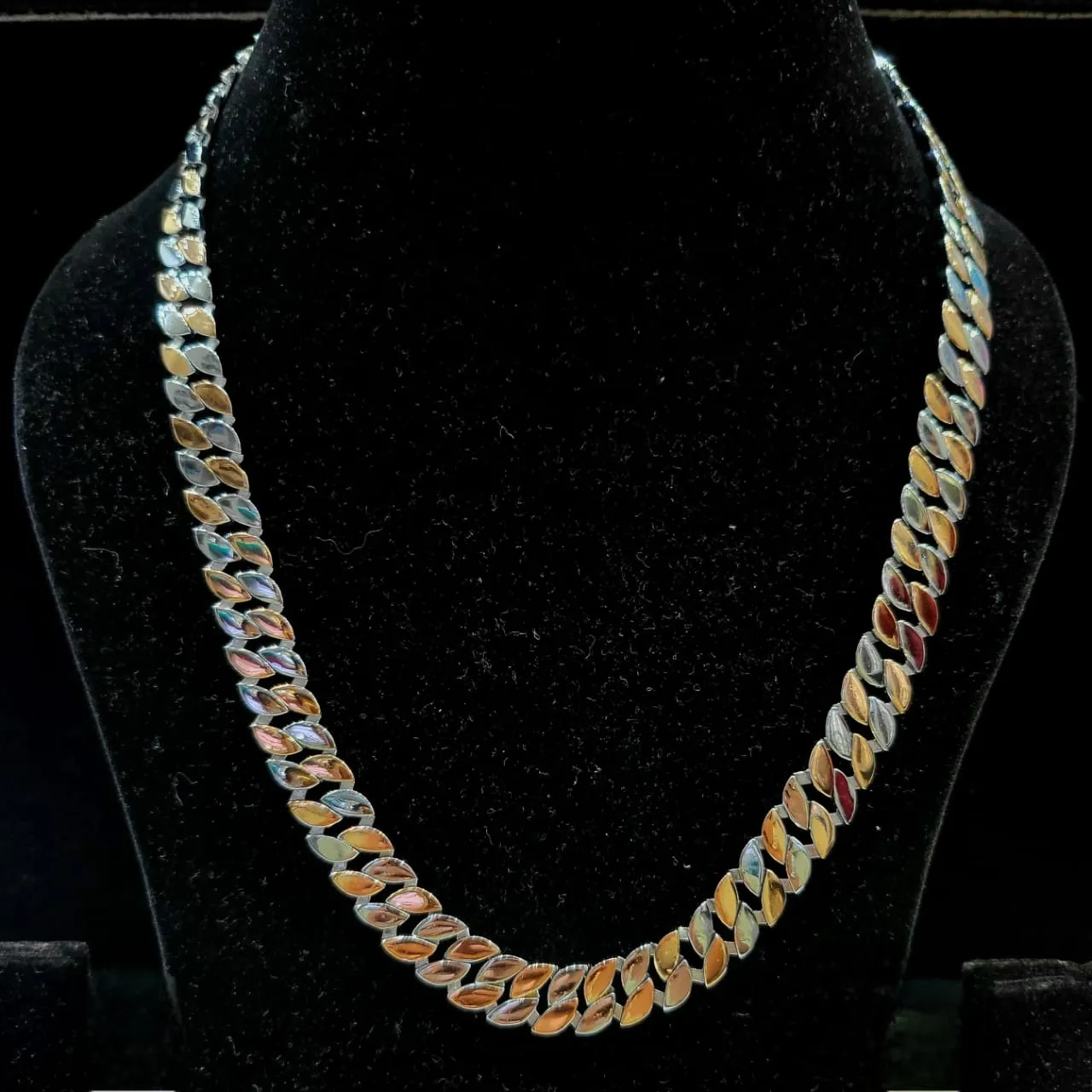 Tri-color Gold Necklace view 2