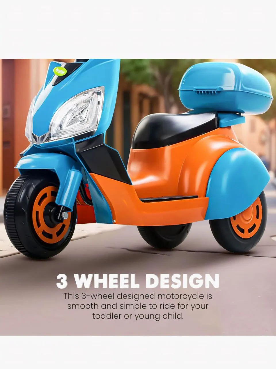Kids Electric Scooter Blue view 3