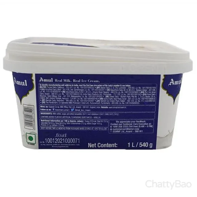 Amul Vanilla Magic Ice Cream 1 L view 2