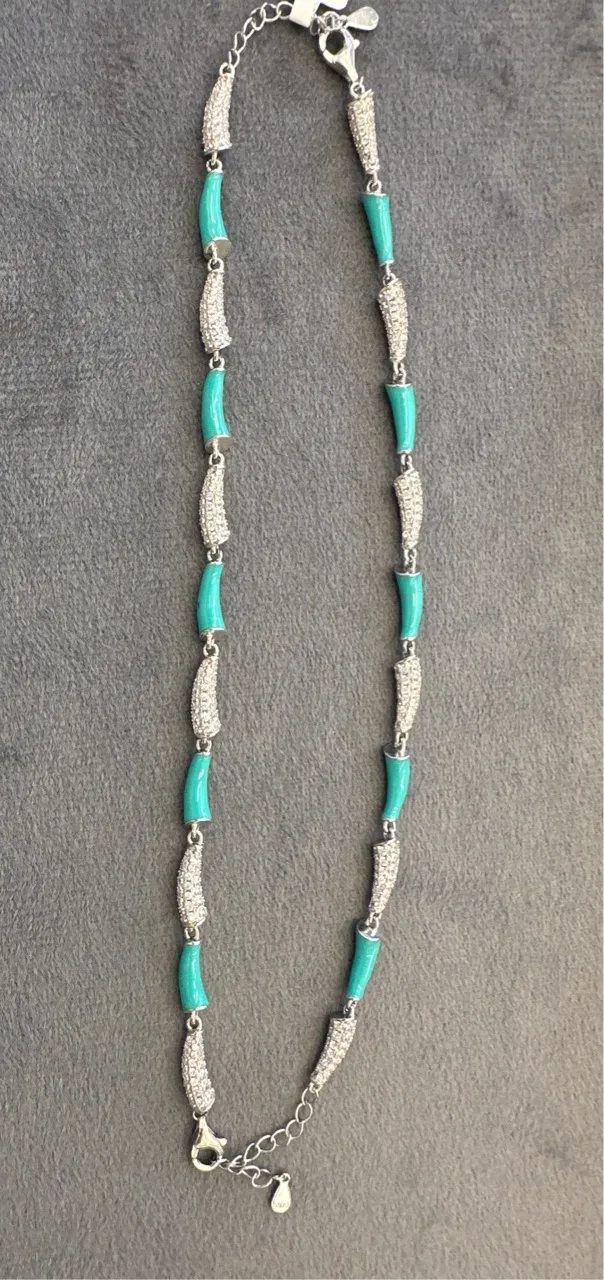 Turquoise Elegance Anklets view 3