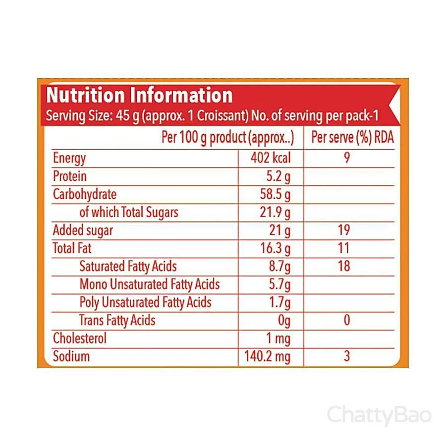 Britannia Treat Croissant - Orange 45 g view 3