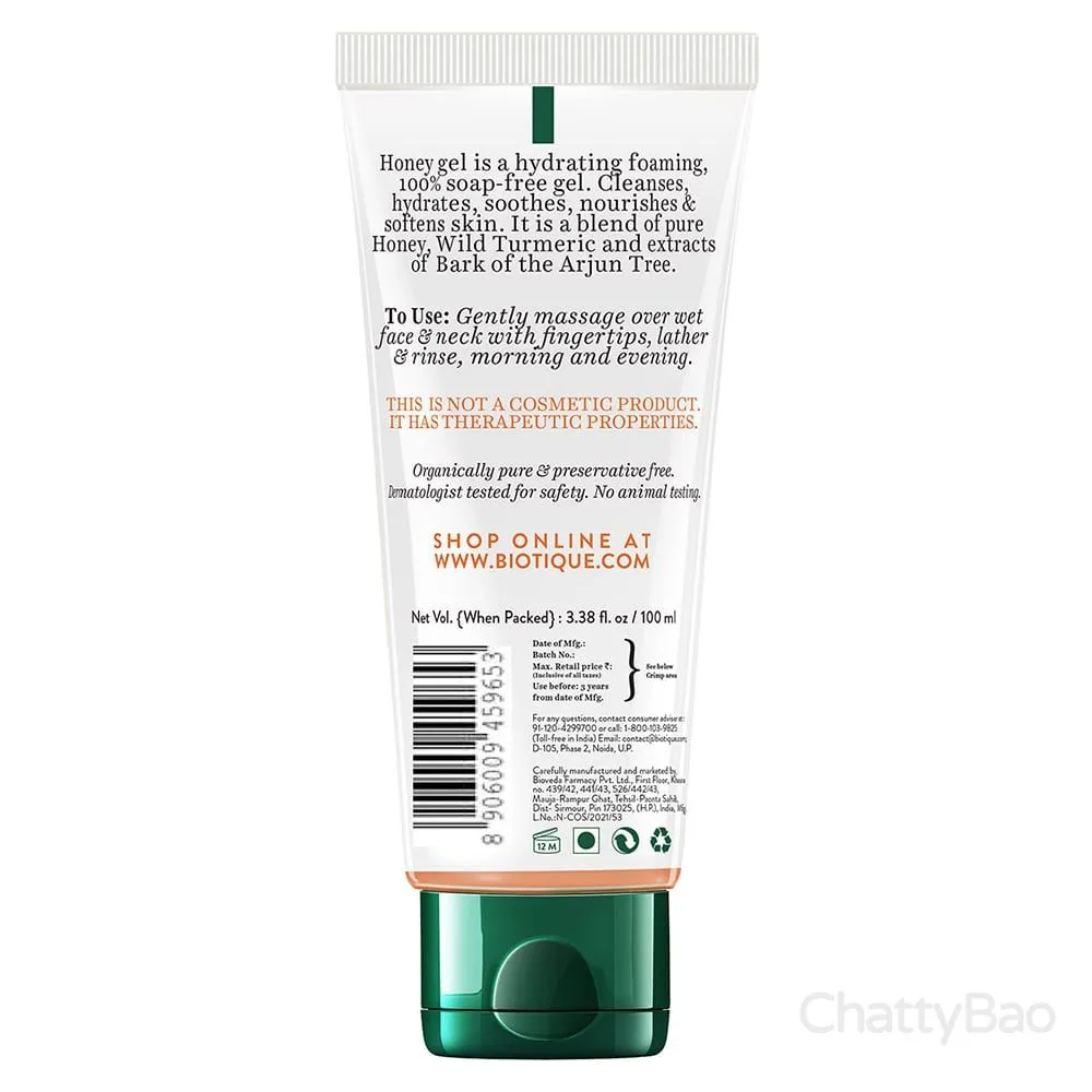 Biotique Honey Gel Soothe & Nourish Foaming Face Wash 100 ml view 2