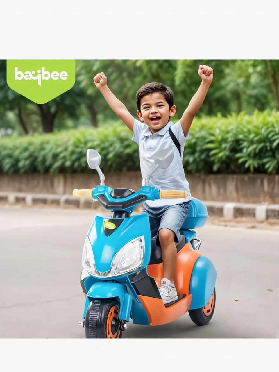 Kids Electric Scooter Blue view 7