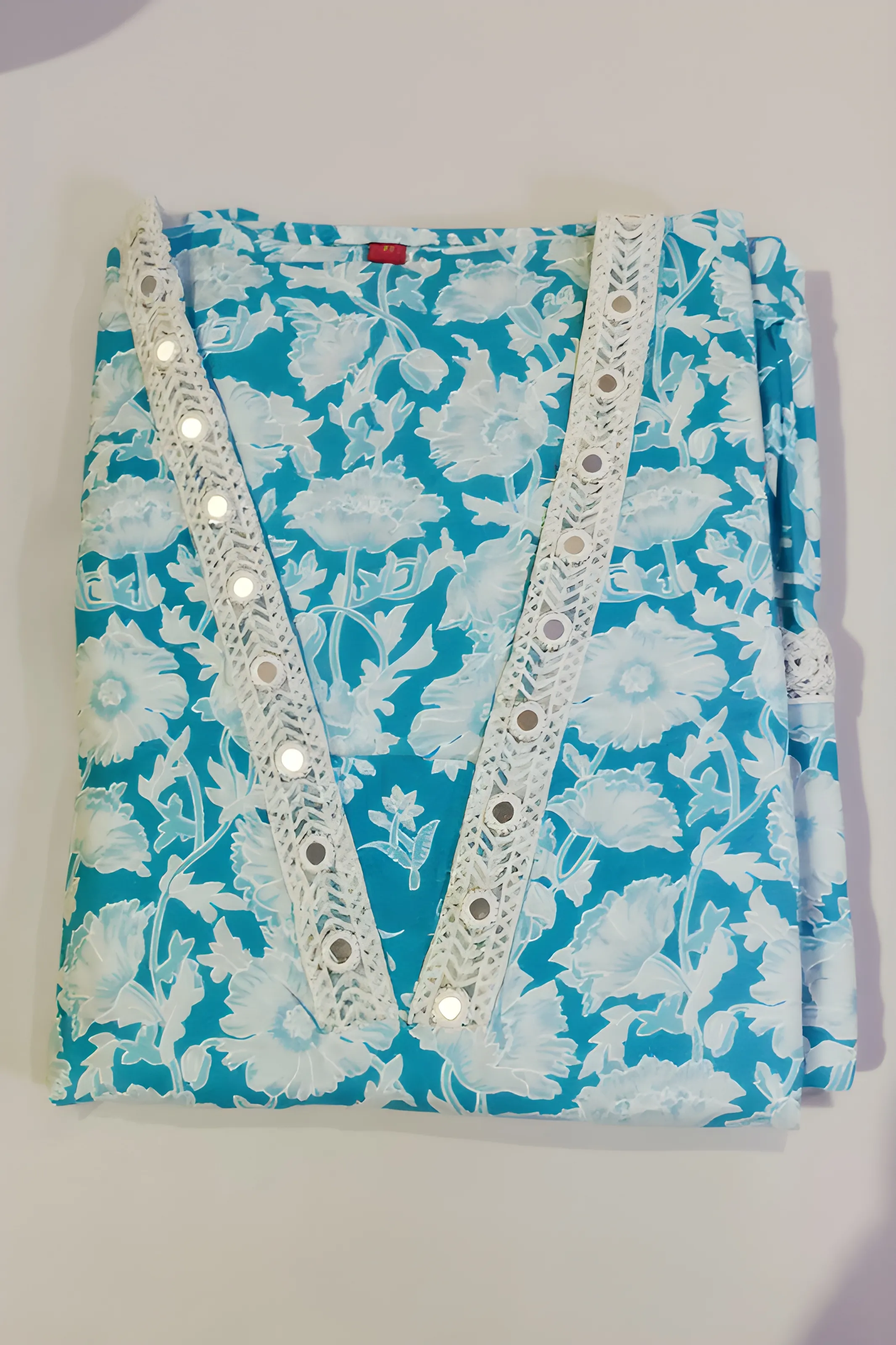 Embroidered Kurti Pant Set view 2