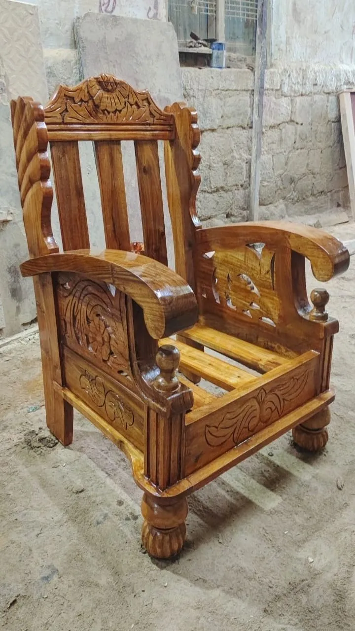 Carved Wooden Sofa Set view 4