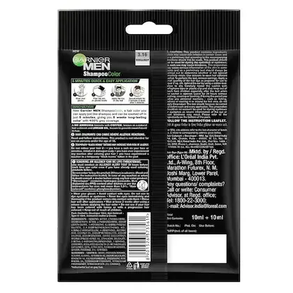 Garnier Men Shampoo Color 3.0 Brown Black 20 ml view 2