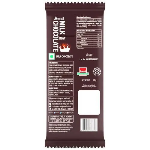 Amul Milk Chocolate 40 g view 2