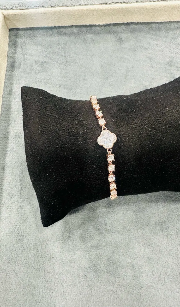 Rose Gold Diamonds Studded Bracelet view 2
