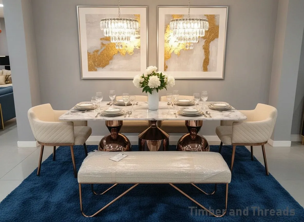 Rosegold Dining Table IFC/DT/ T02 view 3
