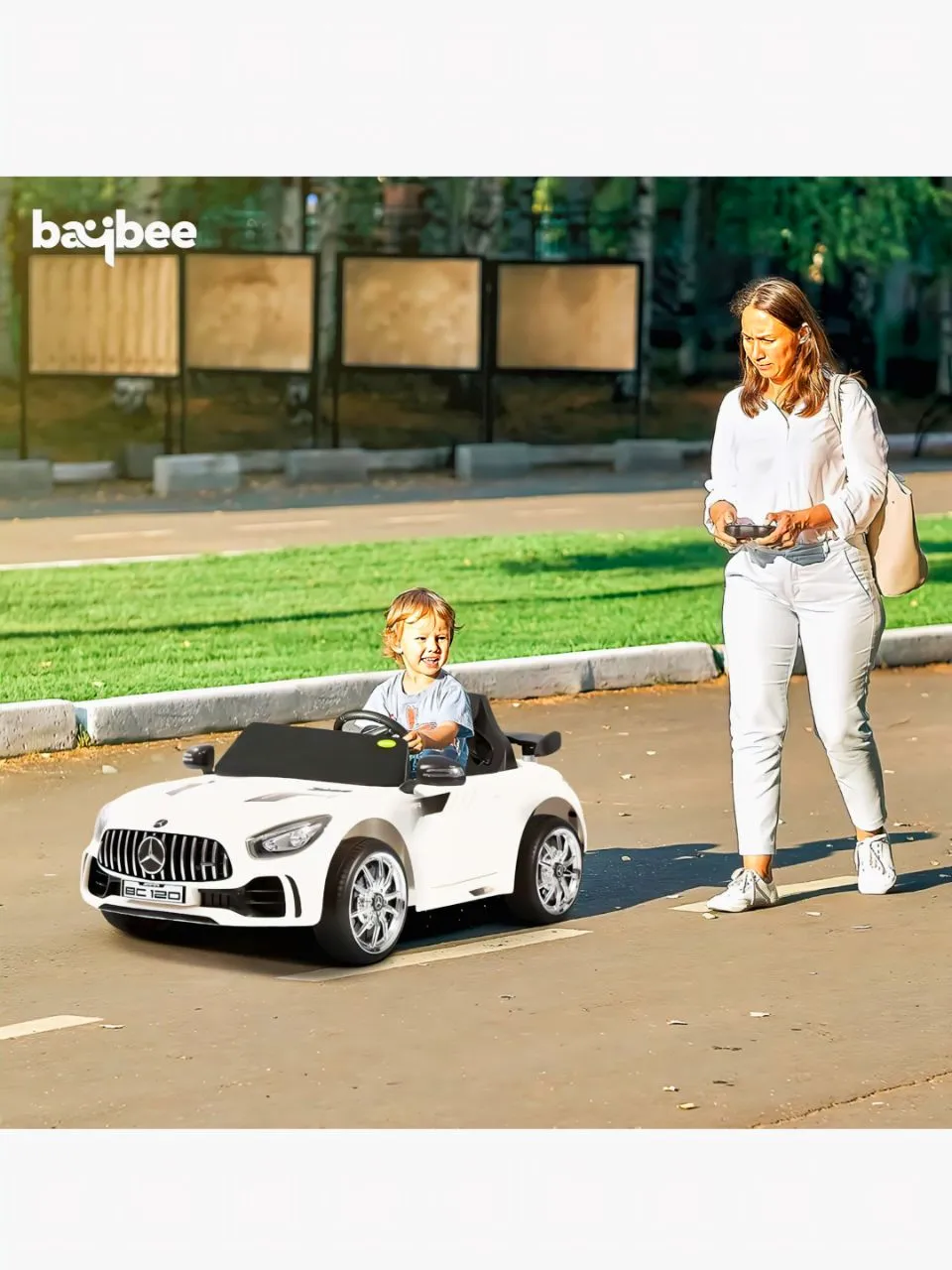Mercedes Ride-On Car Wight view 2