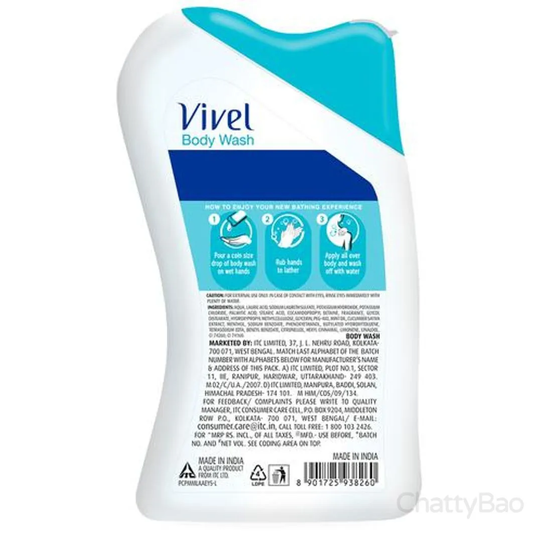 Vivel Body Wash - Mint & Cucumber 100 ml view 2