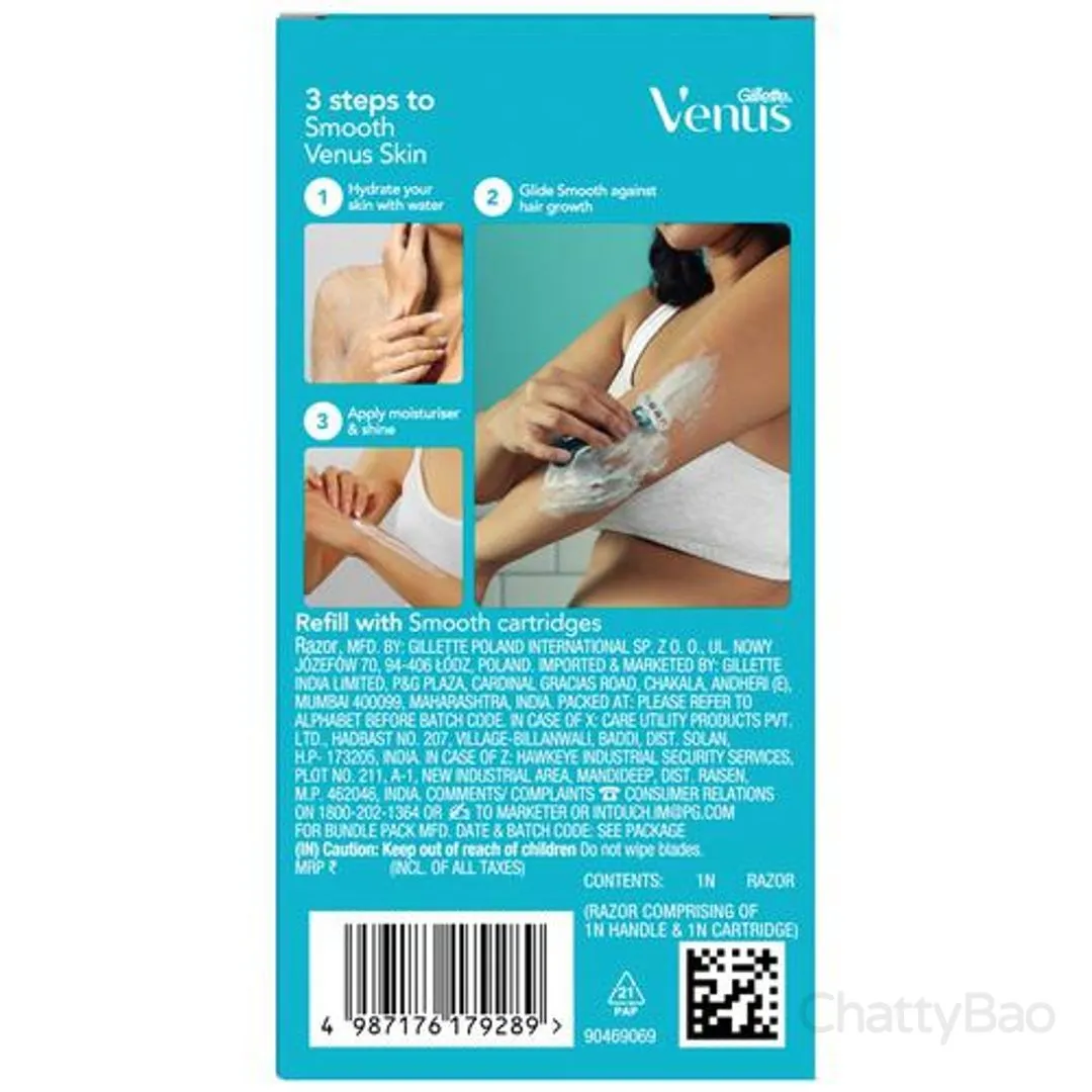Gillette Venus Smooth - Razor With Aloe Vera for Women 1 Piece view 2