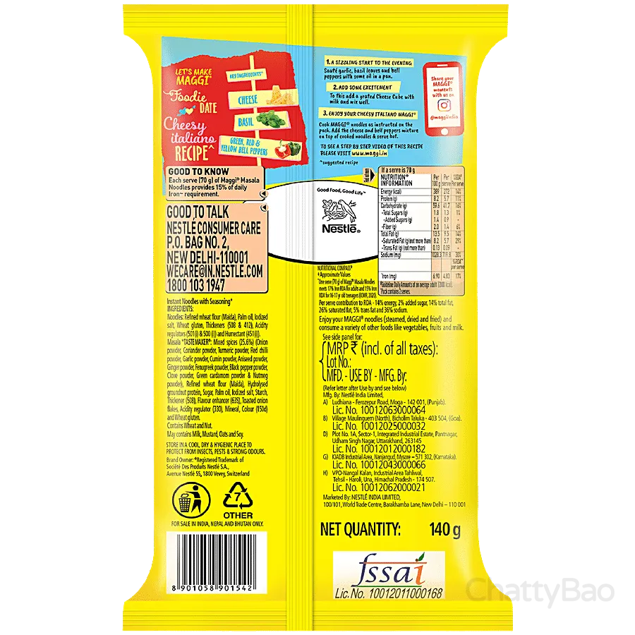 Maggi Masala Noodles 140 g (Pack of 2) view 2