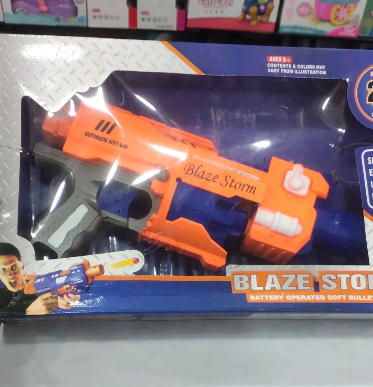 Blaze Storm Gun, Orange, 8+, 20 Soft Bullet, 1 Pcs view 2