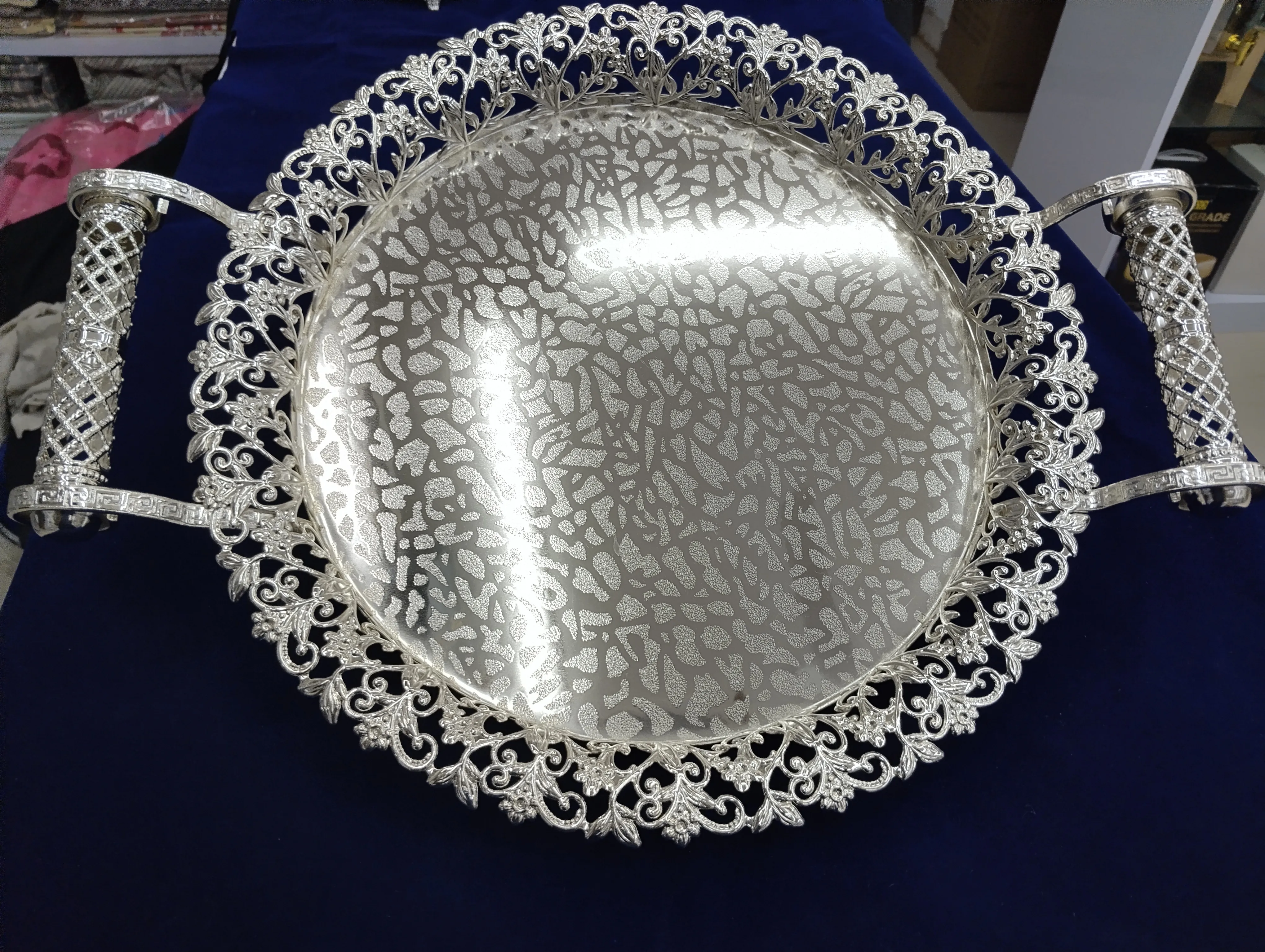 Decorative Silver Tray view 2