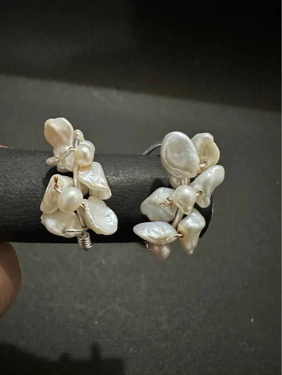 Pearl Charm Earrings view 2