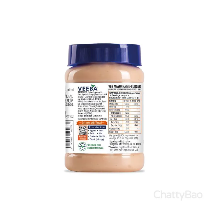 Veeba Veg Mayonnaise Burger 250 g view 2
