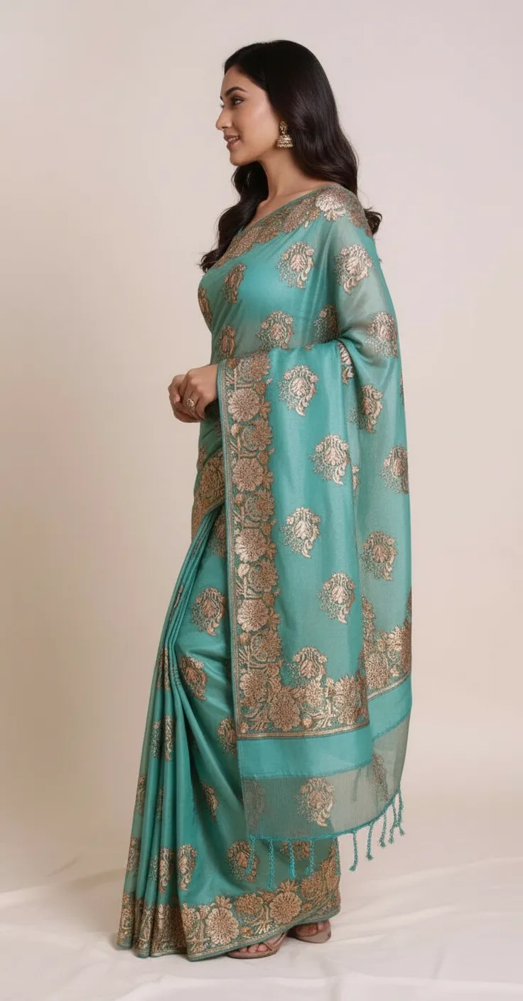 Embroidered Saree view 2