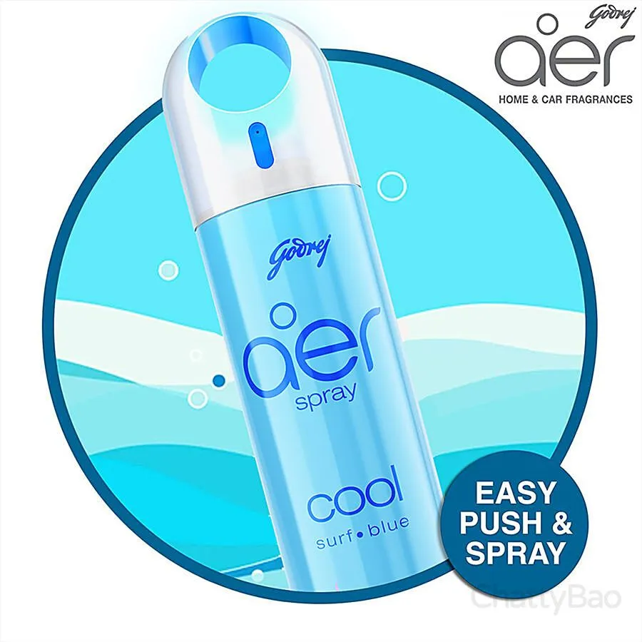 Godrej Aer Room Freshener Spray - Cool Surf Blue 220 ml view 3
