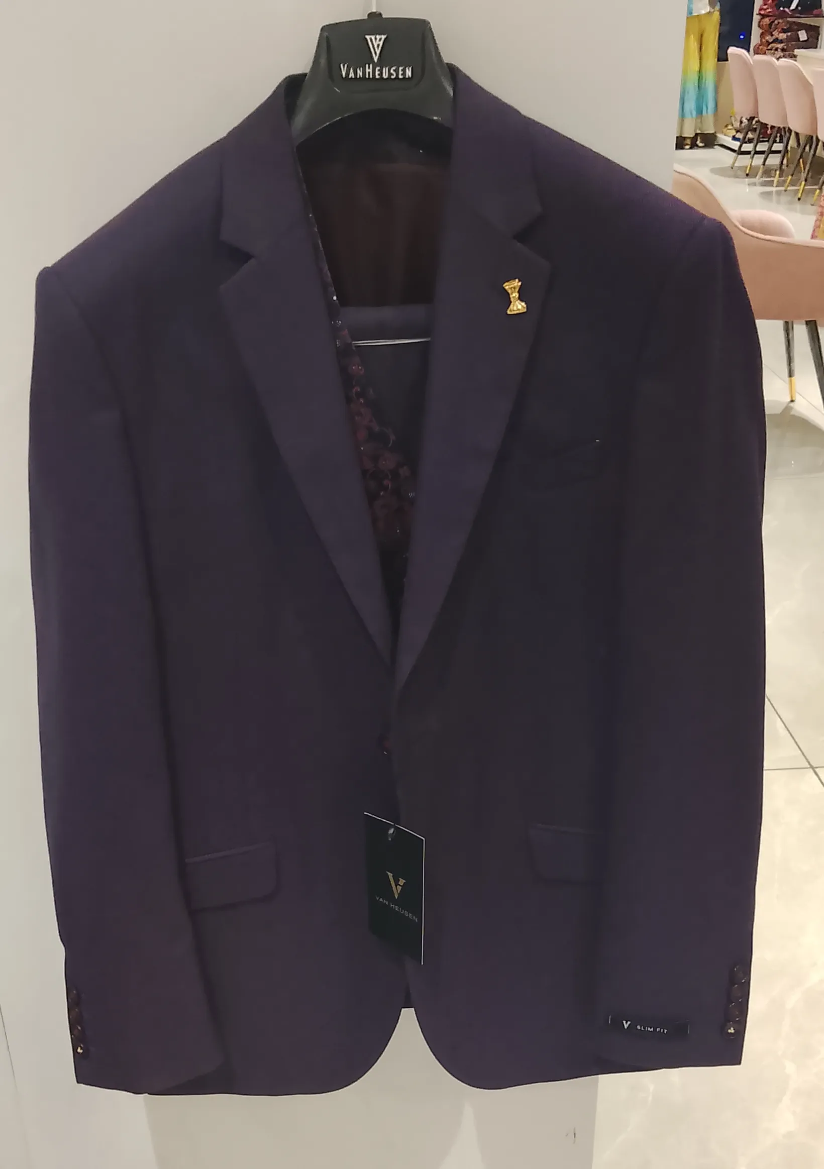 Van Heusen Purple Coat Pant view 3