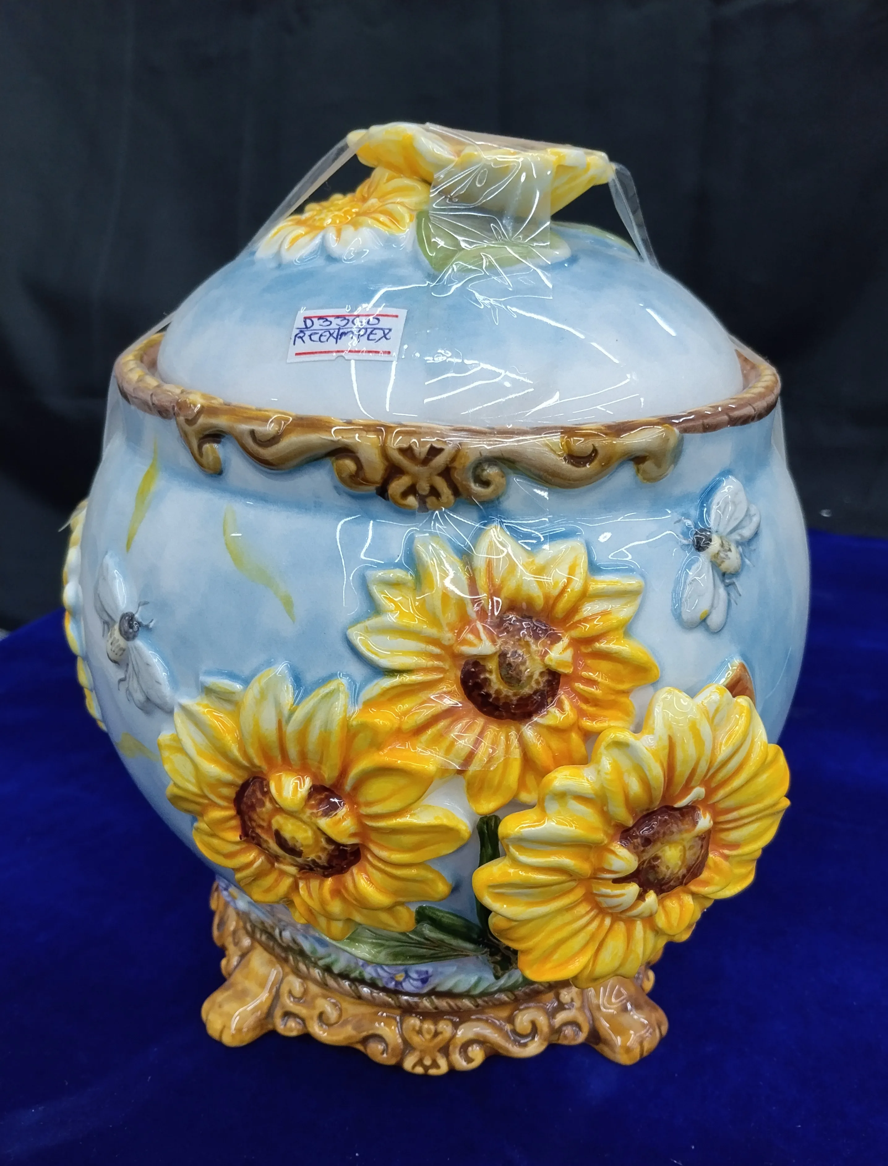 Decorative Ceramic Sunflower Jar view 2
