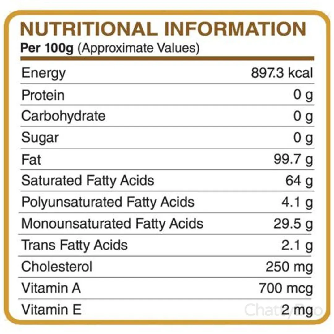 Sri Sri Tattva Premium Cow Ghee Carton 500 ml view 3