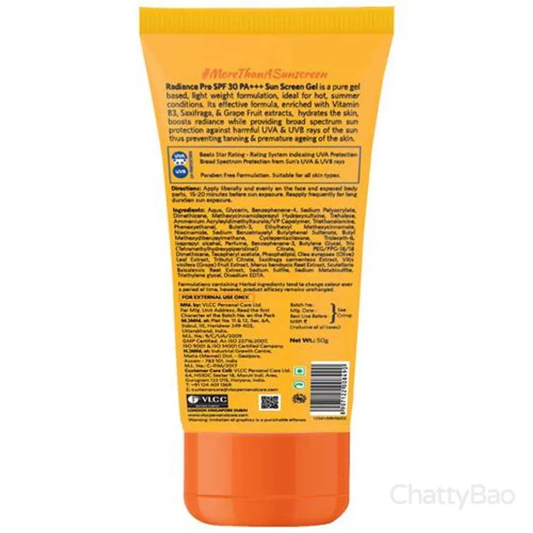 VLCC Radiance Pro SPF 30 Sun Screen Gel 50 g view 2