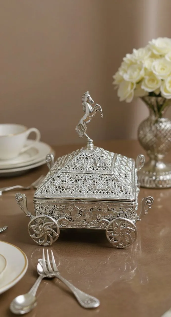 Silver Chariot Jar Holder view 4