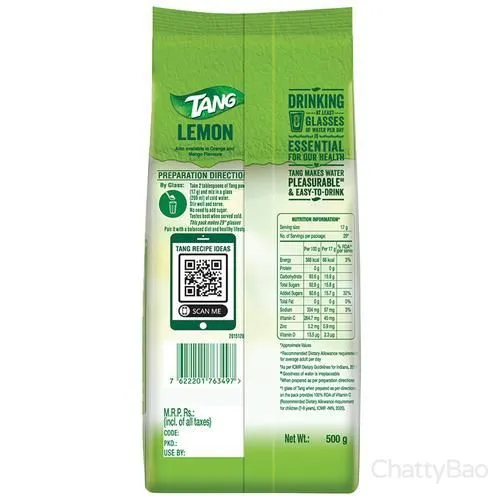 Tang Lemon Instant Drink Mix 500 g view 2