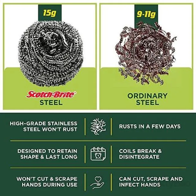 Scotch-Brite Steel and Scrubber Combo view 3