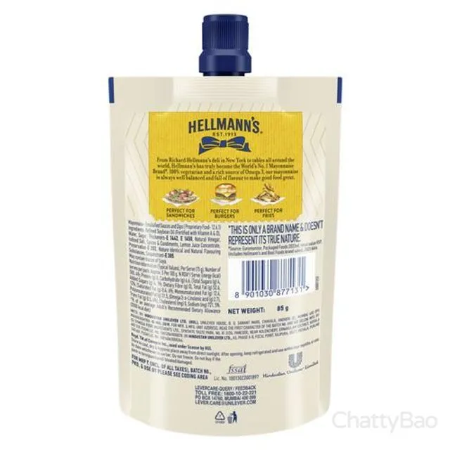 Hellmanns Real Mayonnaise 85 g view 2