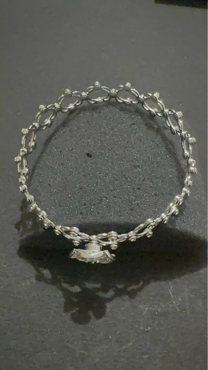 Silver Floral Bracelet convertible to Ring view 2