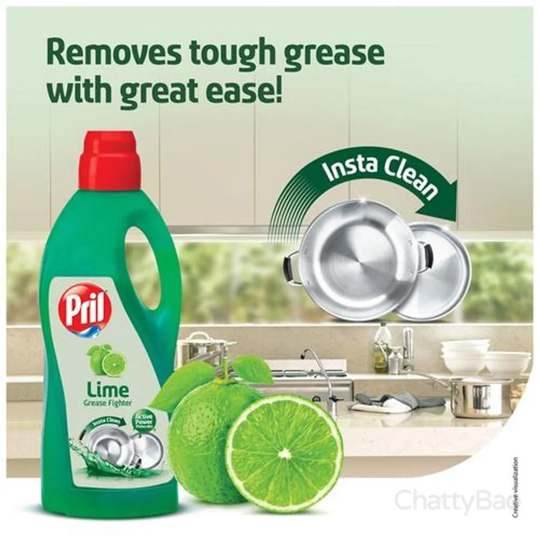 Pril Dishwash Liquid - Lime 2 L view 5