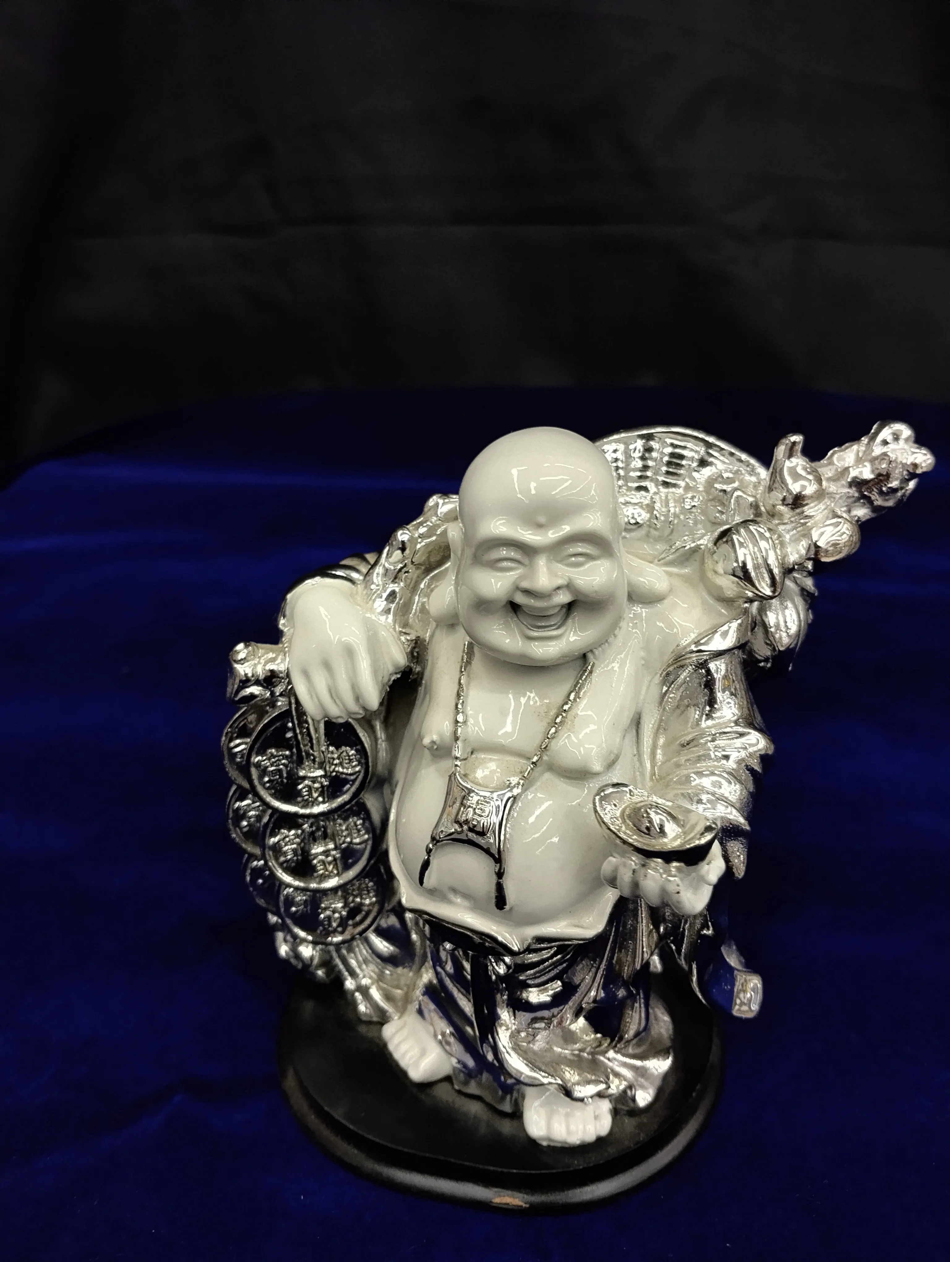 Laughing Buddha White view 2