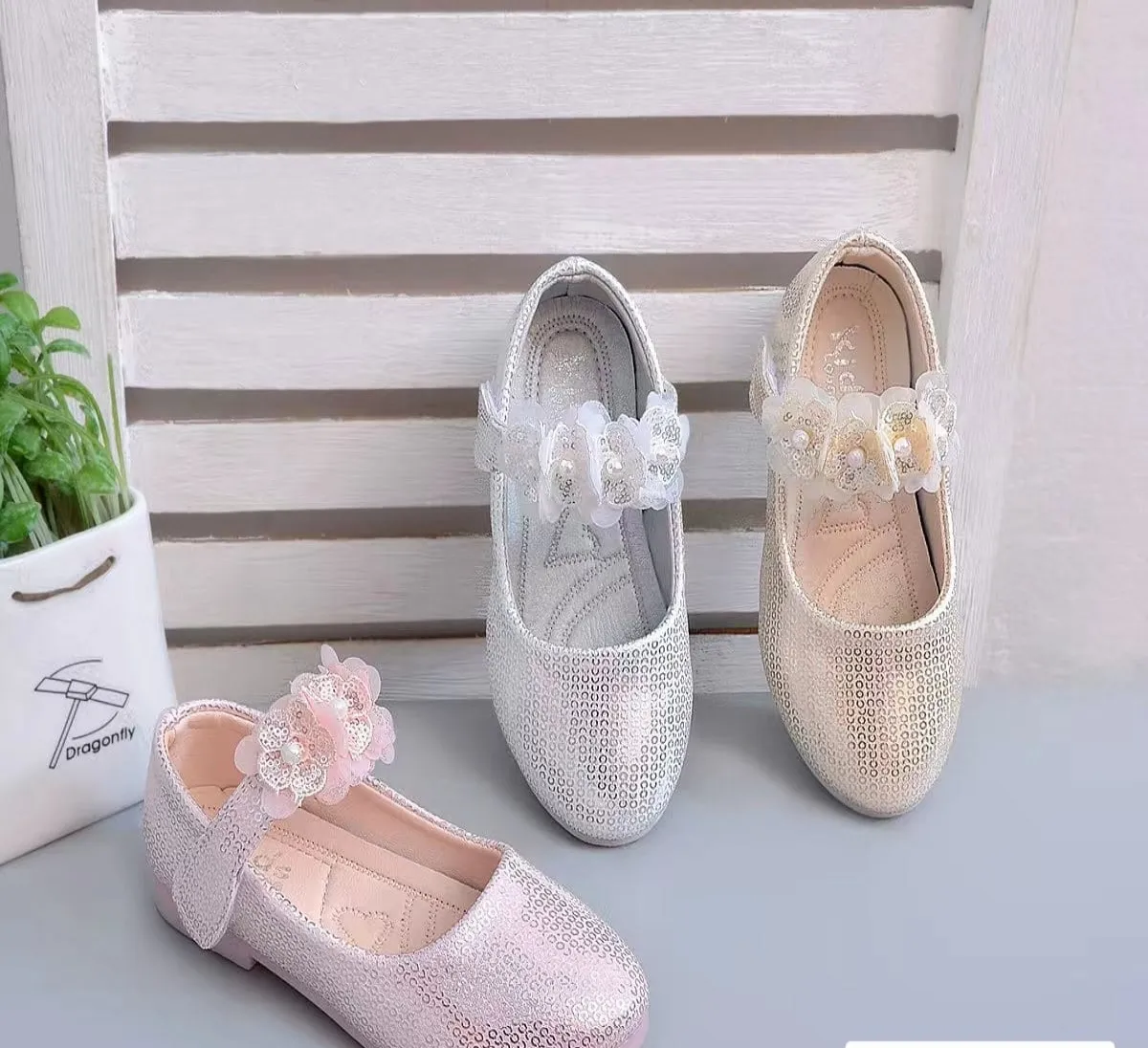 Decorated Kids Ballet Flats view 2