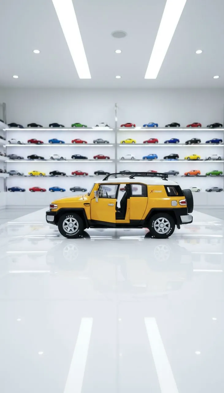 Diecast Toyota FJ Cruiser Model Yellow view 2