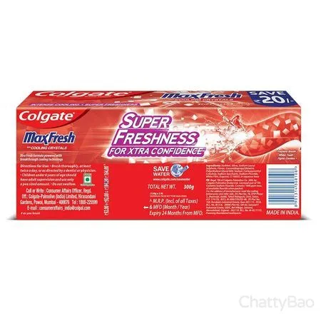 Colgate MaxFresh Toothpaste Cooling Crystals - Spicy Fresh 300 g view 2